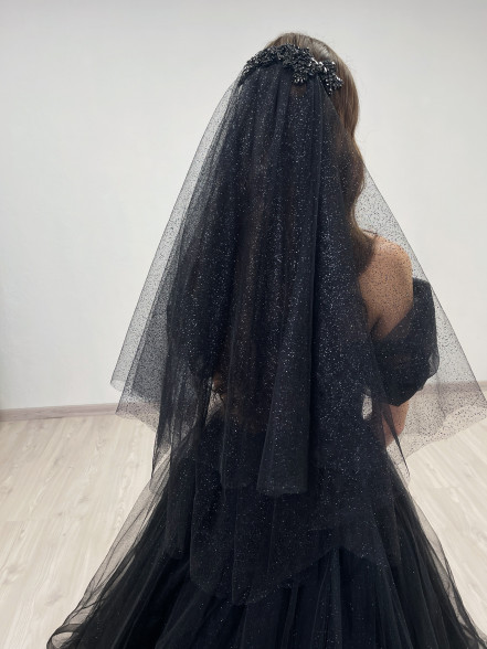 KENNEDY crystal hair comb veil