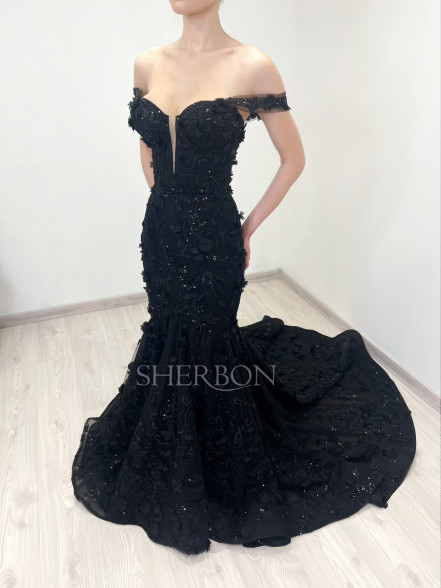 KALLIE 3D beaded floral dress