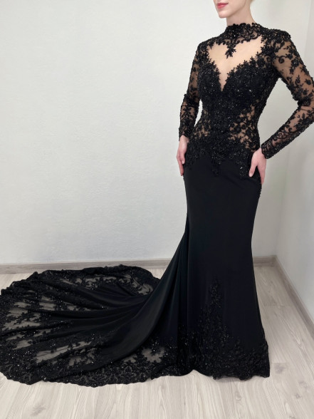 ROXANNE high neck open back gown