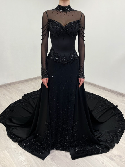 ELLEANORA beaded satin dress