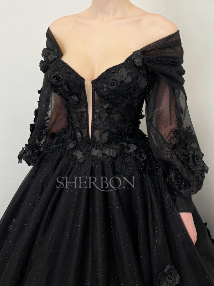 KARLOTA floral tulle dress 