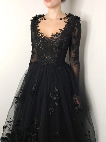 KARINA 3d floral tulle dress