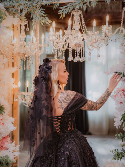 AURORA veil with 3D flowers