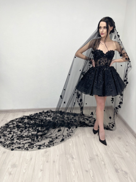 KARRIE 3D floral veil