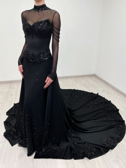 ELLEANORA beaded satin dress